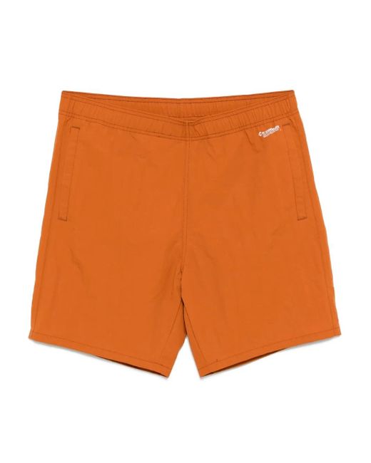 Chocoolate Orange Logo Print Shorts for men