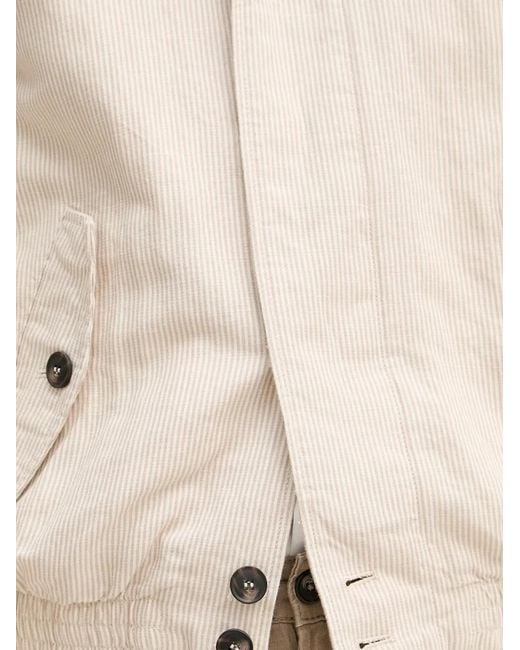 Benetton Natural Veste En Lin Mélangé for men