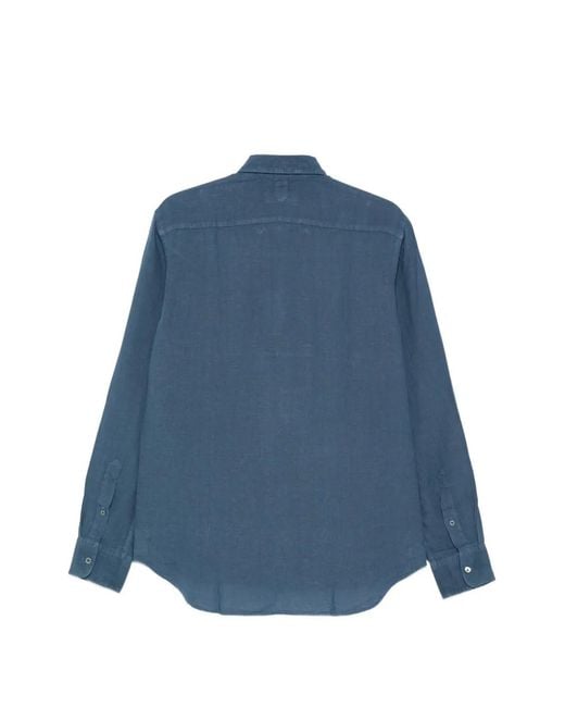Canali Blue Buttoned Shirt for men