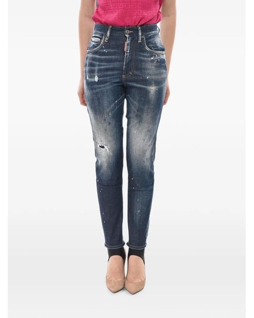 DSquared² Blue Ski Stirrup Jeans