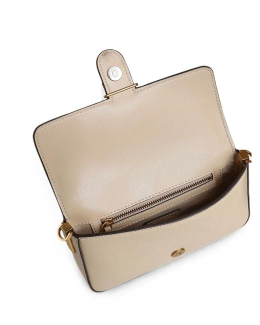 Pinko Natural Love Birds Leather Cross Body Bag