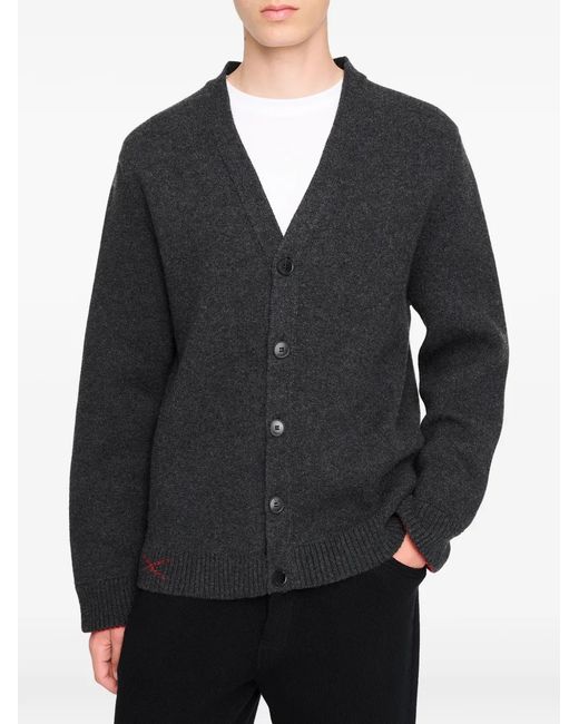 Barrie Gray Double-Faced Button-Up Cardigan for men