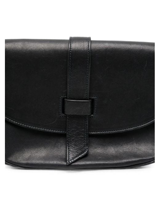 SOMMET Black Tekla Leather Cross Body Bag
