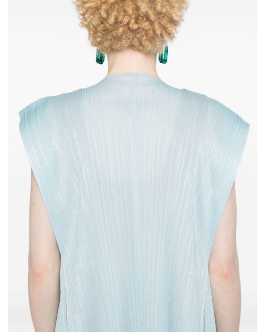 Pleats Please Issey Miyake Blue Monthly Colors March Vest
