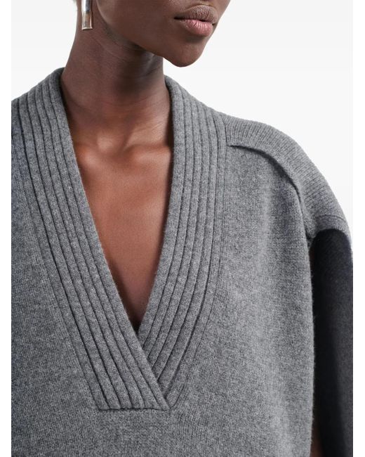 Maria McManus Gray V-Neck Cape