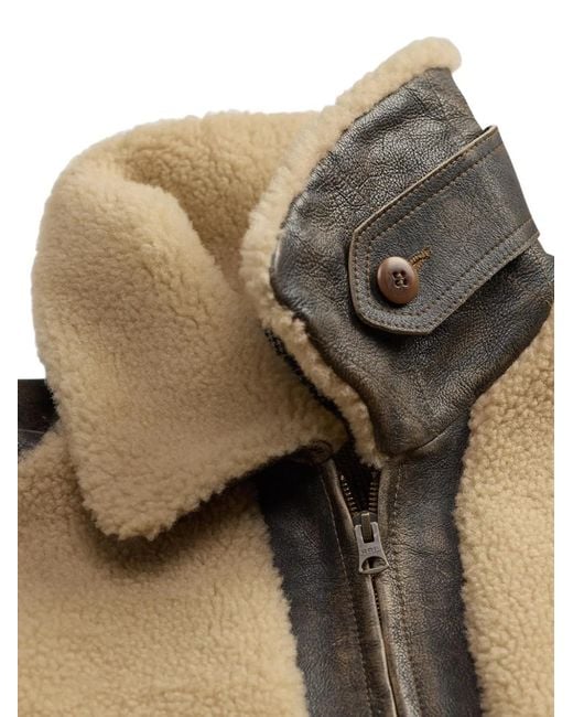 RRL Natural Veste En Peau Lainée for men