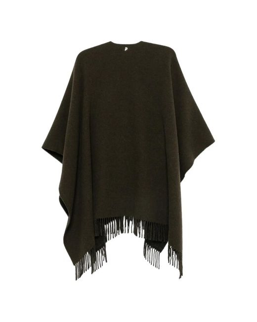 Dondup Black Zip-Up Cape