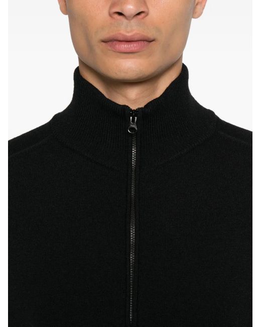 C P Company Black Knitwear Polo Collar for men