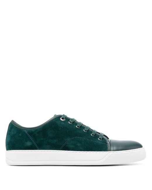 Lanvin Dbb1 Low-top Leather Sneakers in Green for Men | Lyst
