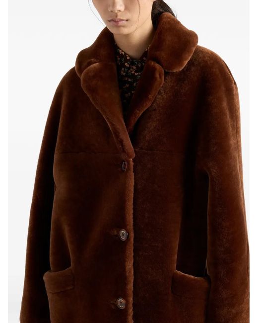Prada Brown Shearling Coat