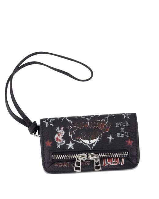 Zadig & Voltaire Black Portemonnaie mit Logo-Schild