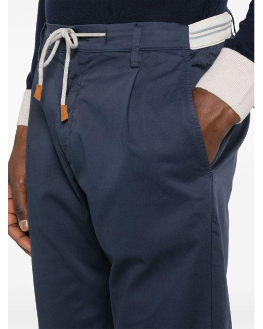 Pantalones ajustados con pinzas Eleventy de hombre de color Blue