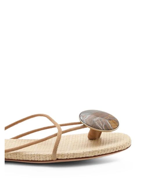 Christopher Esber Natural Doma Stoned Flat Sandals