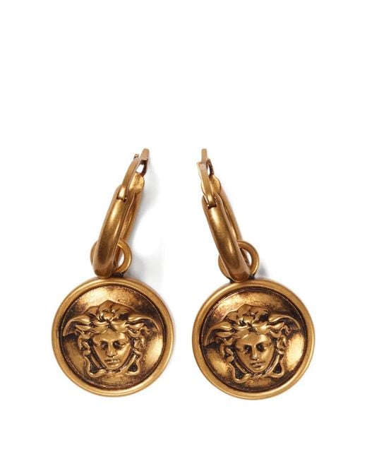 Pendientes Medusa Versace de color Metallic