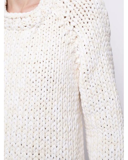 N°21 White Open-Back Crew-Neck Jumper