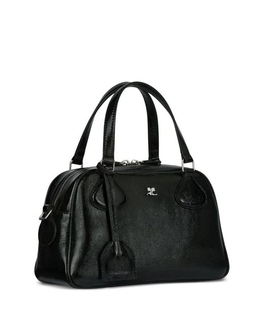 Courreges Black Ac Stud Bowling Bag