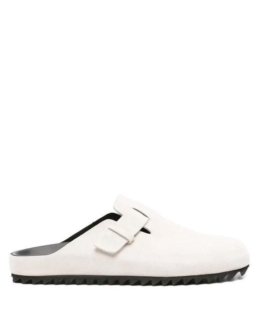 Officine Creative White Leather Slippers