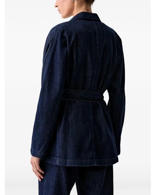 Chaqueta Vaquera Con Cinturón Rag & Bone de color Blue