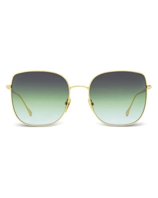 Isabel Marant Green Zuko Square-Frame Sunglasses