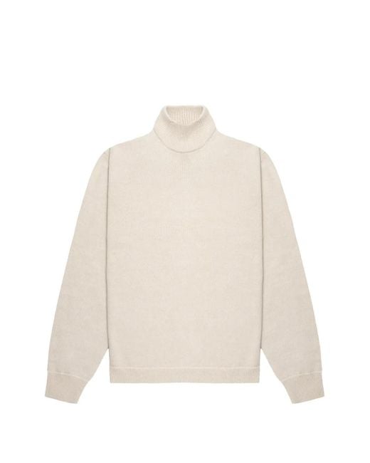 PLACE OF ELMS White Sweat Brodé À Col Roulé for men