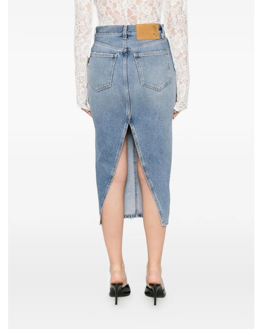Haikure Blue Rick Panel Skirt