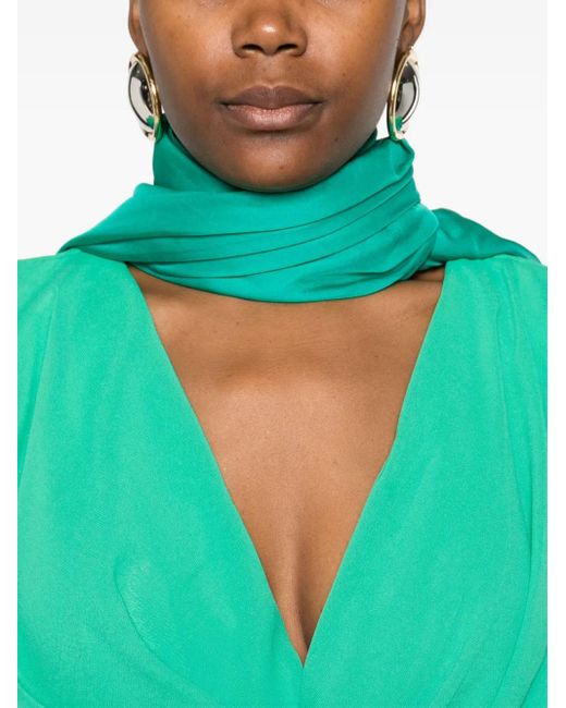 Abito Con Scollo Drappeggiato di Gemy Maalouf in Green