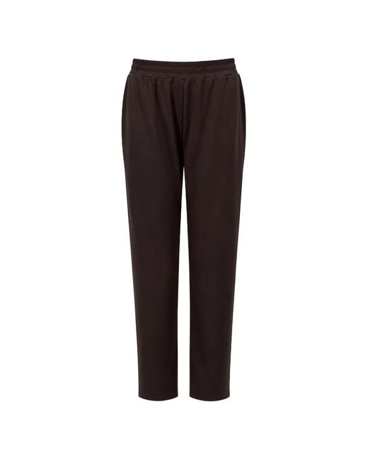Seventy Brown Elasticated-Waistband Trousers