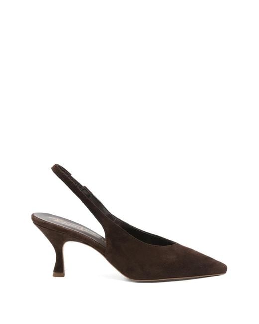 BIANCADI Brown Slingback Pumps