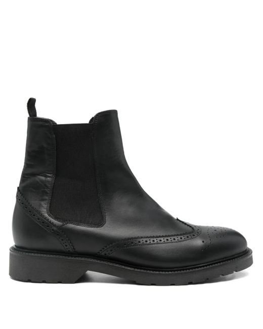 VELA SHOP Black Round-Toe Boots for men