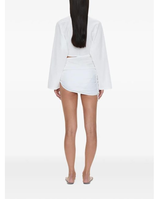 Christopher Esber White Orbit Ruched Top