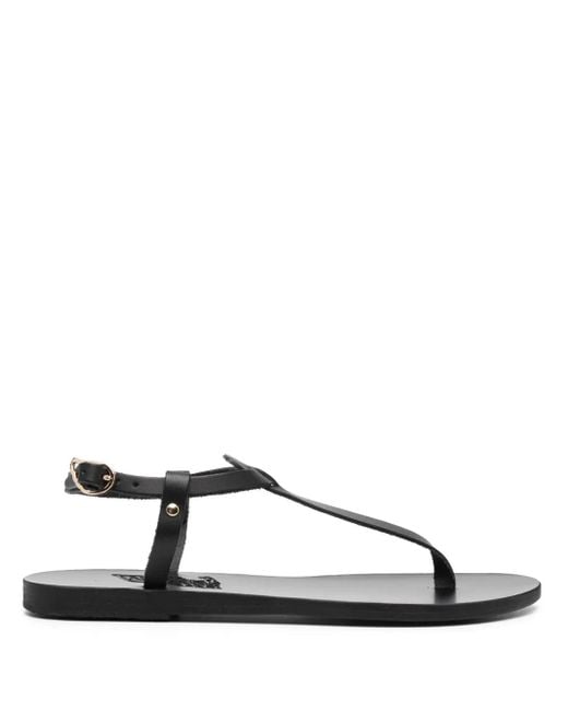 Ancient Greek Sandals Black Lito Flat Sandals