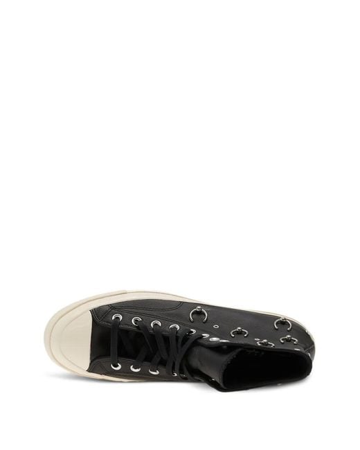 Converse Black Chuck 70 Hi Eyelet-Detail Sneakers