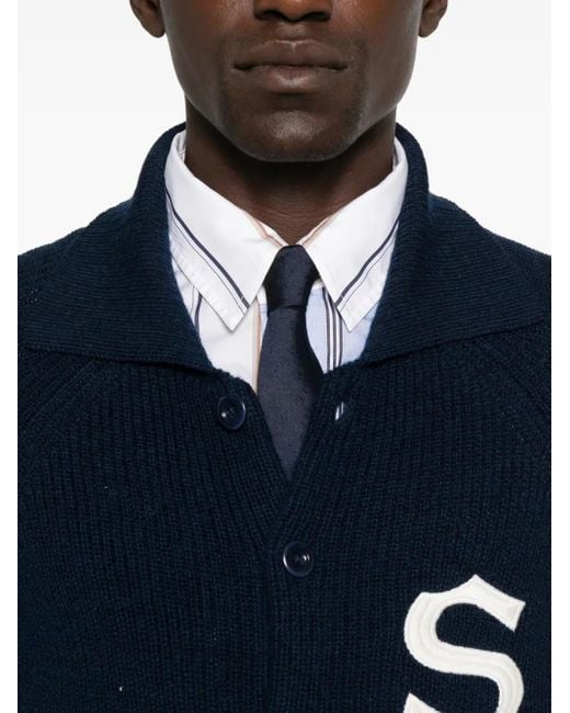 Cardigan di Sandro in Blue da Uomo