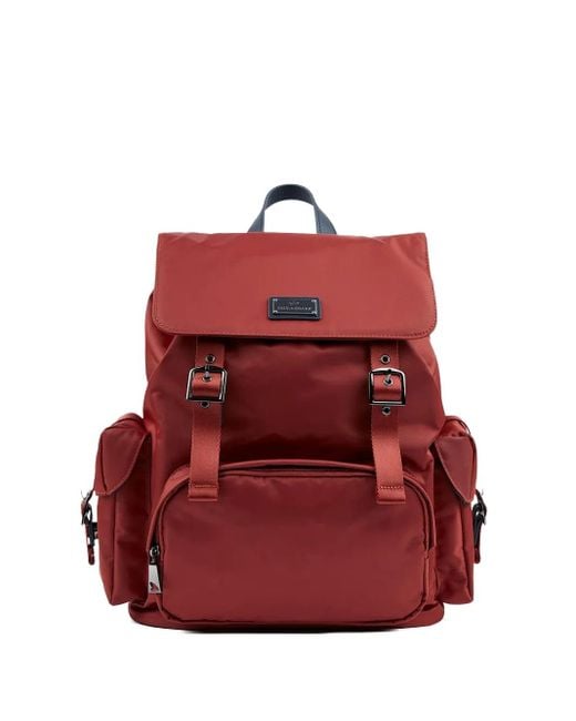 Paul & Shark Red Buckle-Fastening Backpack for men