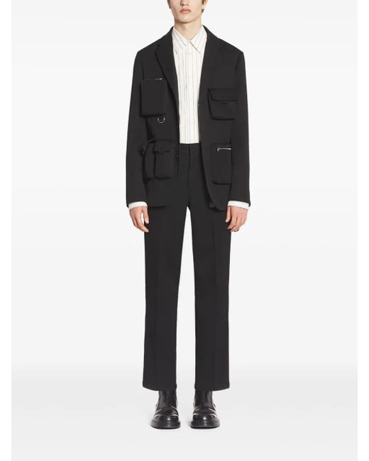 Lanvin Black Single-Breasted Blazer for men