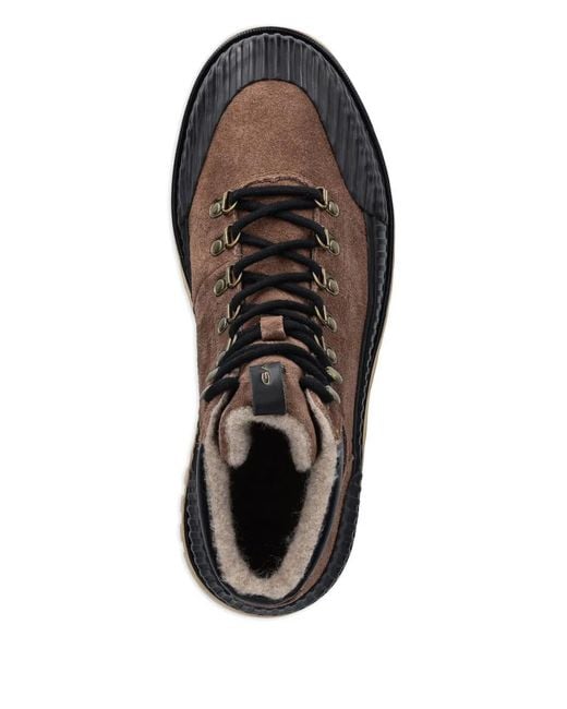 Gant Brown Lace-Up Lug-Sole Boots for men
