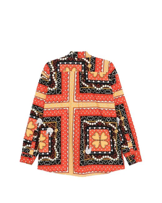 ALESSANDRO ENRIQUEZ Red Hearts Print Top