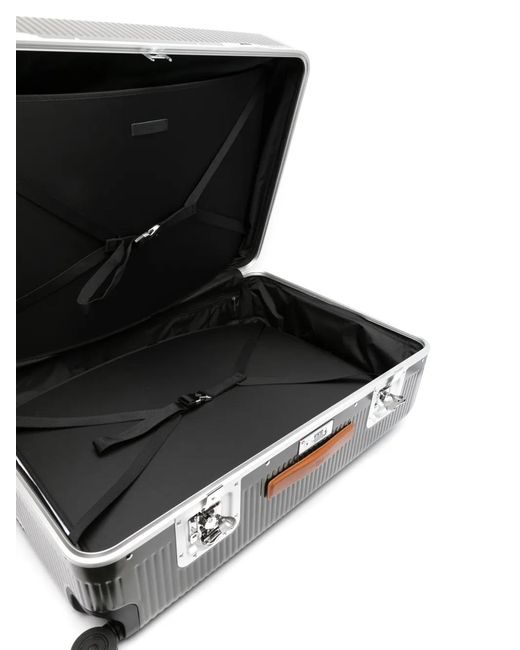 Fpm Milano Black Bank Light Trunk On Wheels L Suitcase