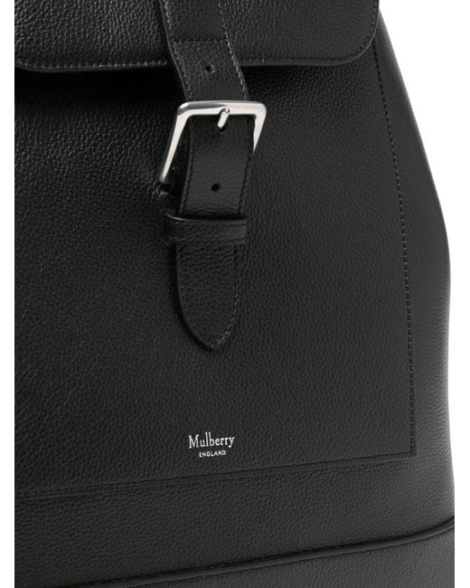 Mulberry Black Chiltern Logo-Embossed Backpack for men