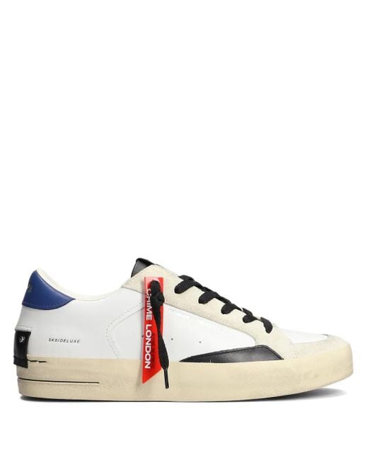 メンズ Crime London Sk8 スニーカー White
