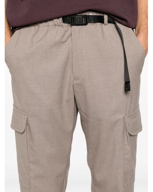 White Sand Natural Cargo Belted Trousers for men