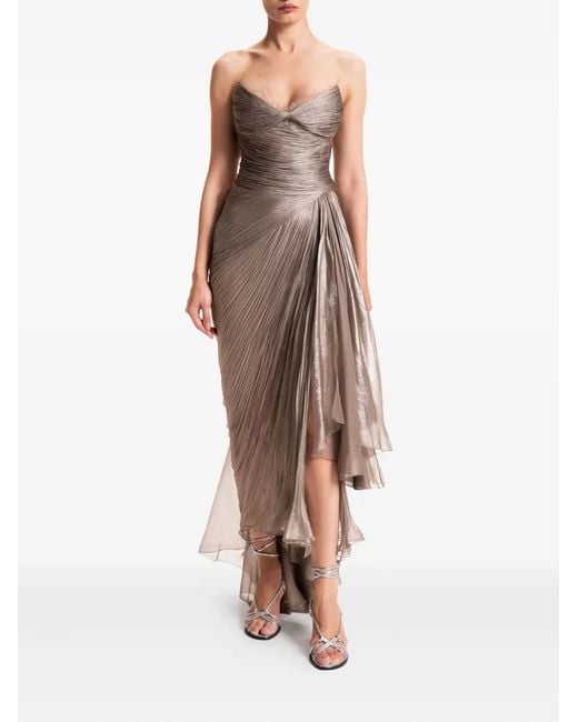 Maria Lucia Hohan Natural Jolie Pleated Dress