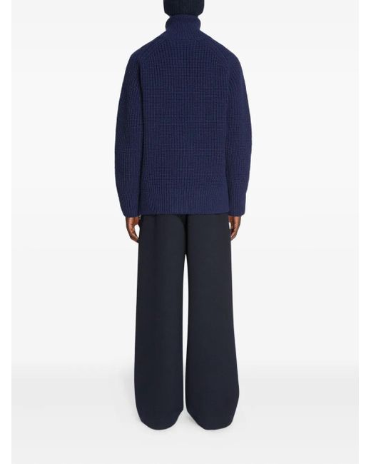 メンズ Dries Van Noten ジップディテール セーター Blue