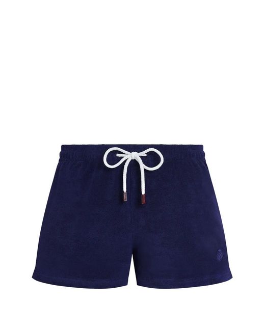 Vilebrequin Blue Terry Embroidered Shorts