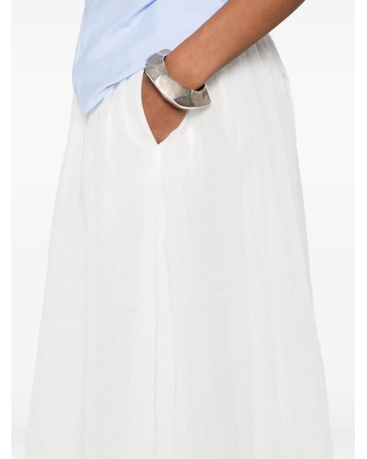 Brunello Cucinelli White Skirt