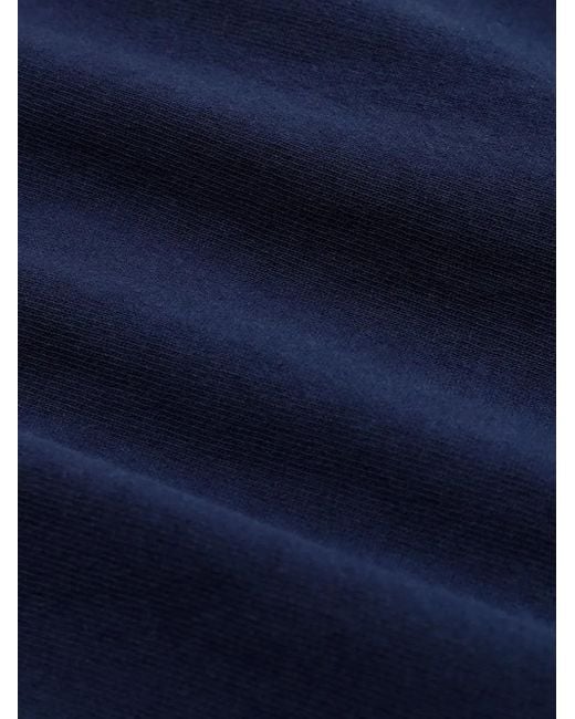 Sporty & Rich Blue Wellness Crew-Neck Cotton Sweatshirt