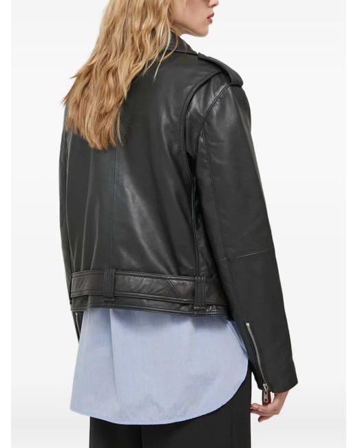 Gestuz Gray Madigz Leather Jacket