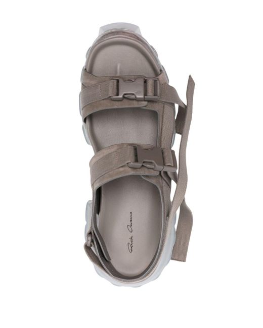 Rick Owens Gray Tractor Chunky Leather Sandals for men