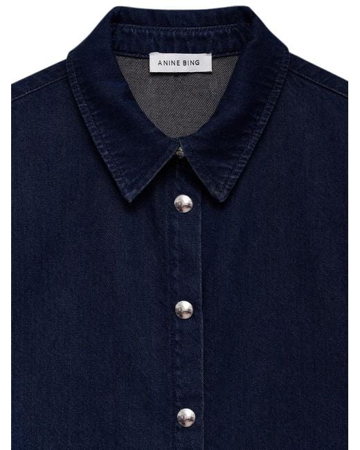Anine Bing Blue Chemise Lincoln