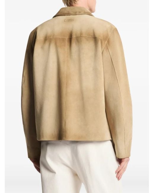 Fay Natural Buttoned Calfskin Jacket for men